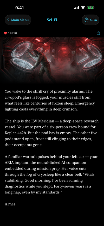 Gameplay with branching story